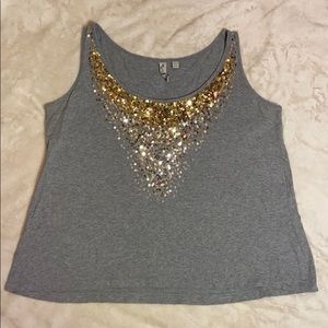 Avenue ombré sequins tank top